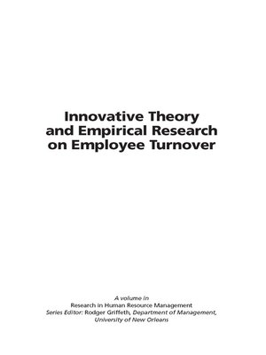 cover image of Innovative Theory and Empirical Research on Employee Turnover